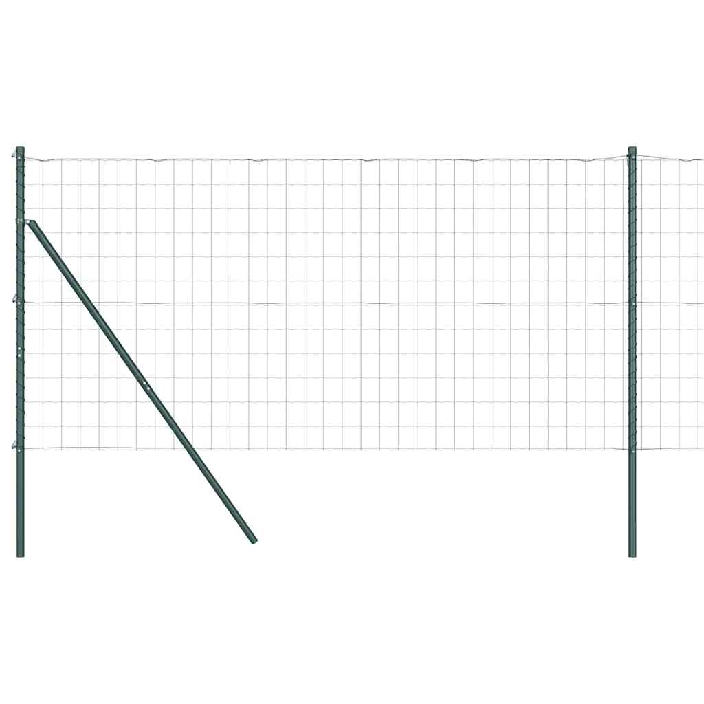 Valla vidaxxl con poste verde 1,2 x 10 m acero y PVC