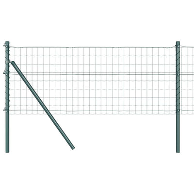 Valla vidaxxl con poste verde 0,8 x 25 m acero y PVC