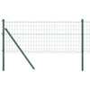 Valla vidaxxl con poste verde 0,8 x 25 m acero y PVC