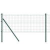 Vidaxl hek met paal groen 0,4 x 25 m staal en pvc