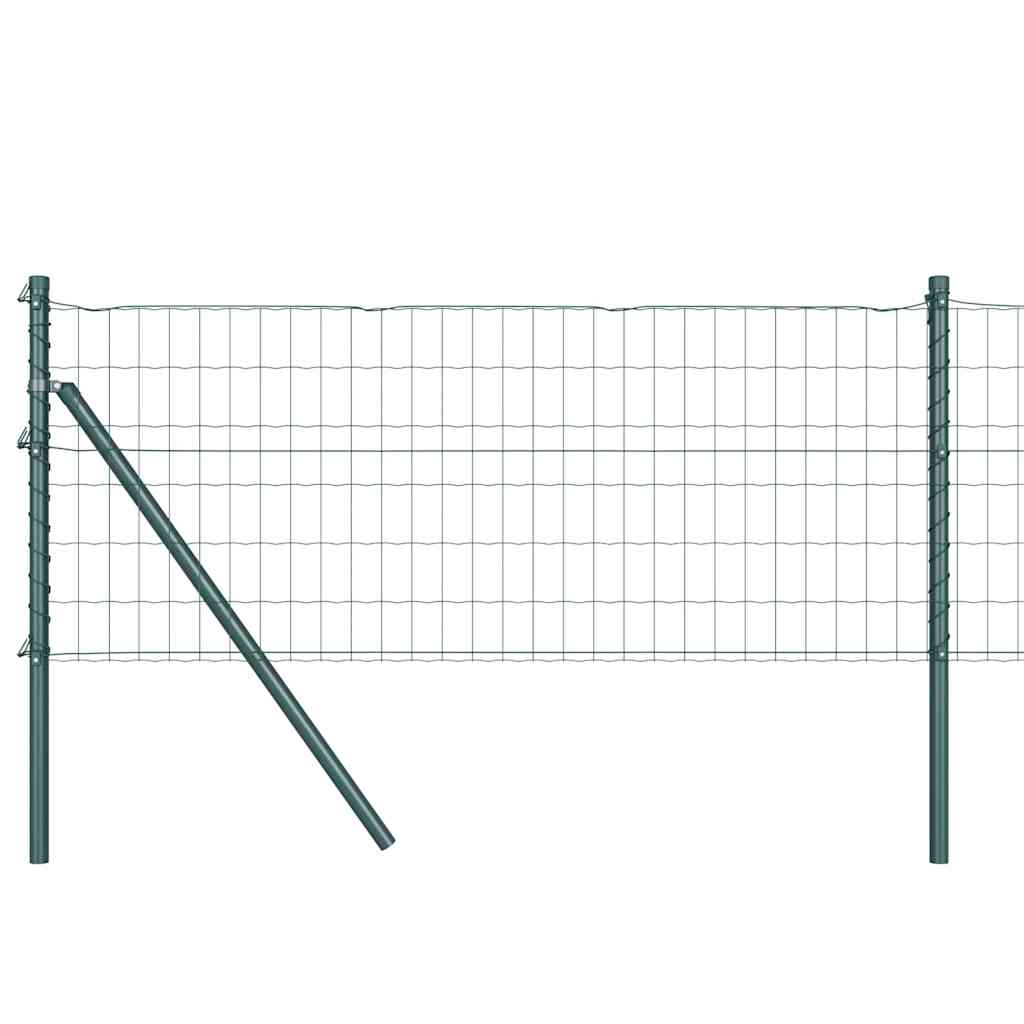 Valla vidaxxl con poste verde 0,6 x 25 m acero y PVC