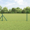 Valla vidaxxl con poste verde 0,4 x 25 m acero y PVC
