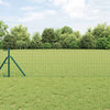 Vidaxl hek met paal groen 0,4 x 10 m staal en pvc