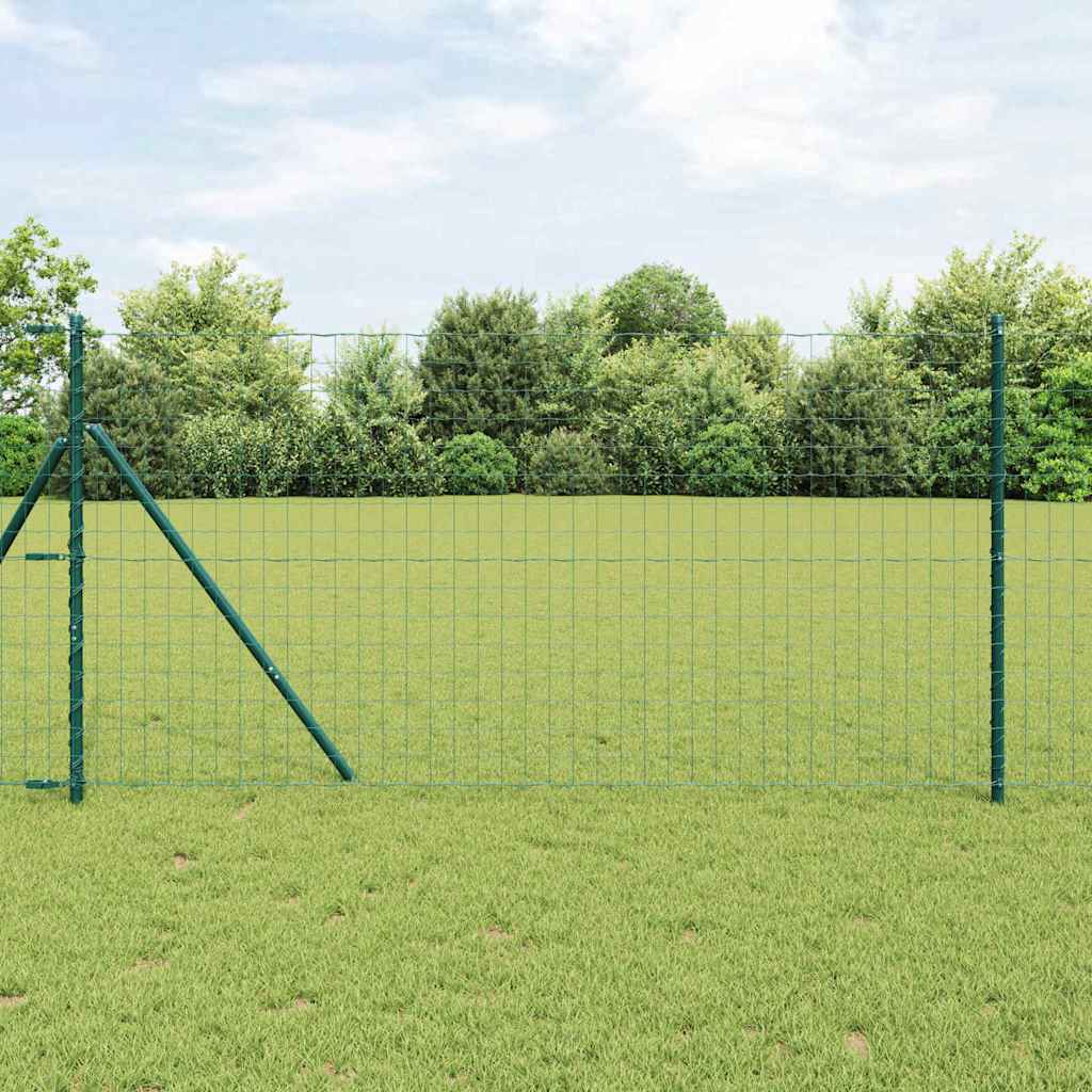 Recinzione Vidaxxl con palo verde 1 x 10 m in acciaio