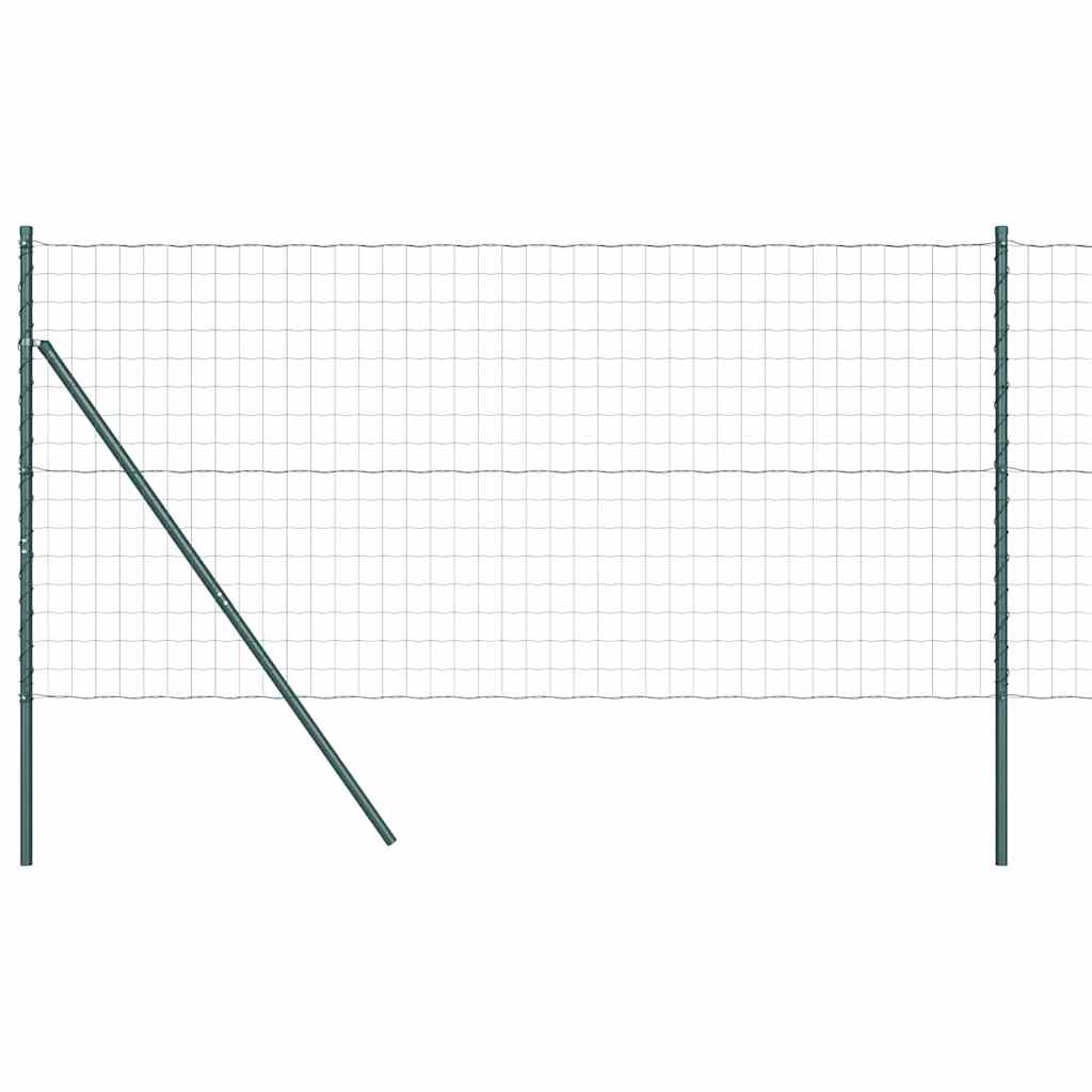 Valla vidaxxl con poste verde 1 x 10 m acero