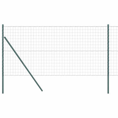 Valla vidaxxl con poste verde 1,2 x 10 m acero