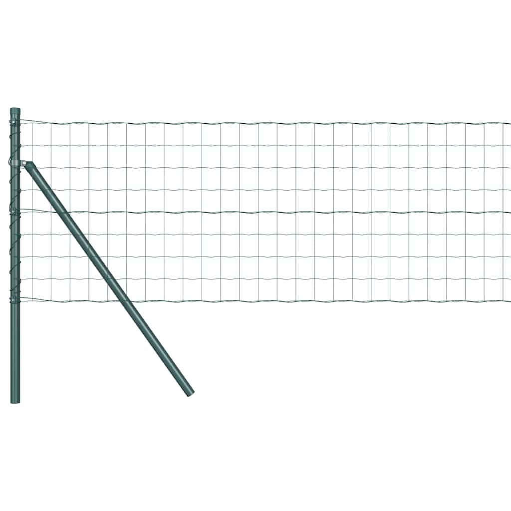 Valla vidaxxl con poste verde 0,8 x 25 m acero