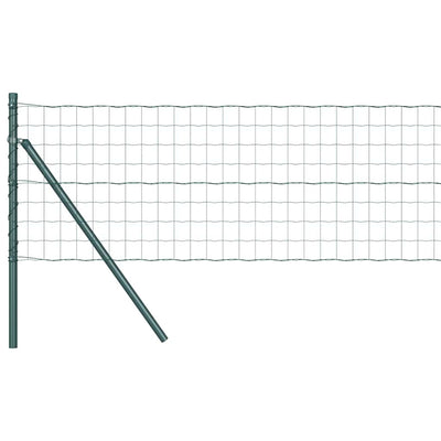 Valla vidaxxl con poste verde 0,8 x 25 m acero