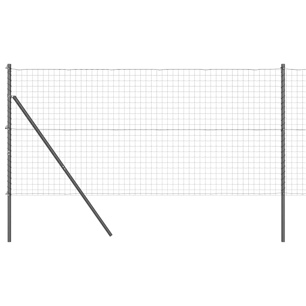 Valla vidaxl con poste gris 1,4 x 10 m acero y PVC