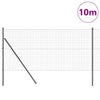 Valla vidaxl con poste gris 1,4 x 10 m acero y PVC