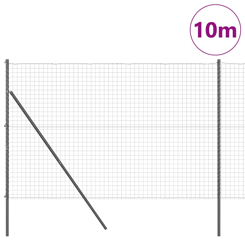 Valla vidaxl con poste gris 1,6 x 10 m acero y PVC