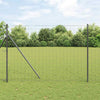 Valla vidaxl con poste acero gris 1,5 x 10 m