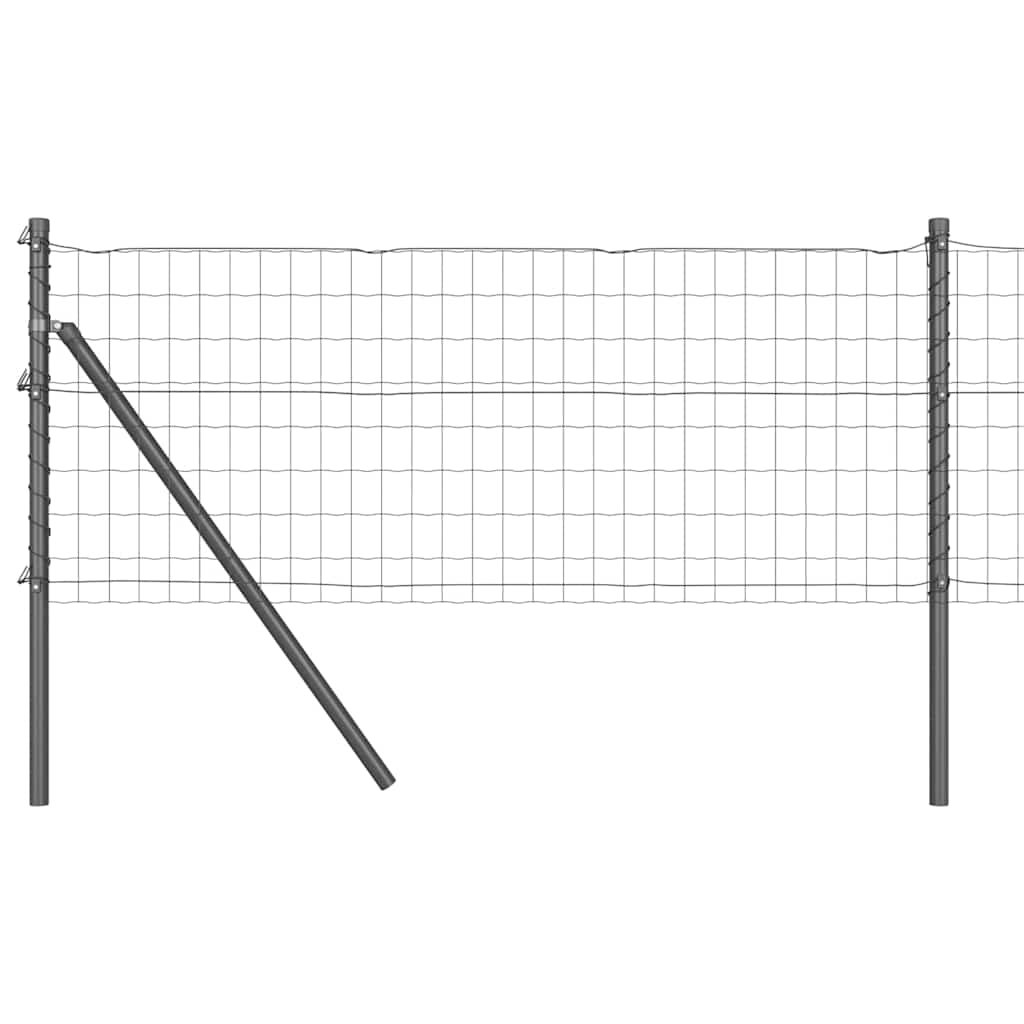 Valla vidaxl con poste gris 0,6 x 25 m acero y PVC