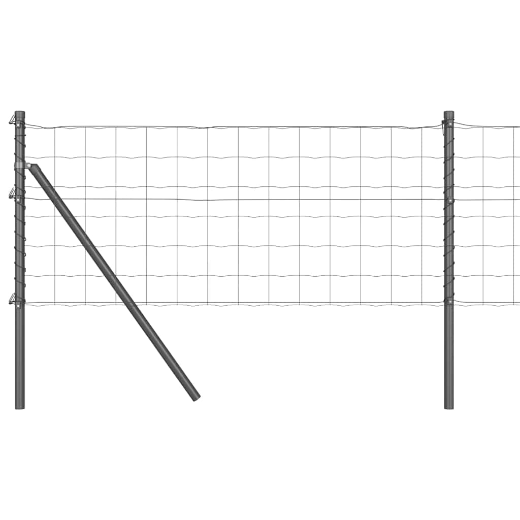 Valla vidaxl con poste gris 0,6 x 25 m acero y PVC