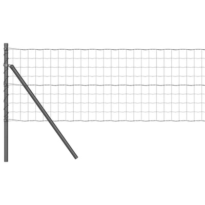 Valla vidaxl con poste gris 0,6 x 10 m acero y PVC