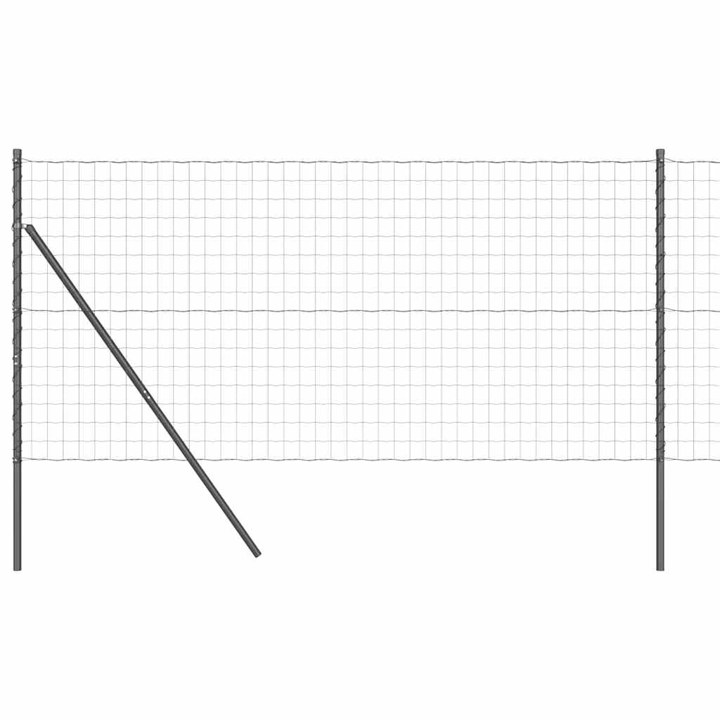 Valla vidaxxl con poste acero gris 1,2 x 10 m
