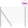 Valla vidaxl con poste gris 1,6 x 10 m acero y PVC