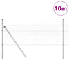 Valla vidaxl con poste plata 0,6 x 10 m acero y PVC