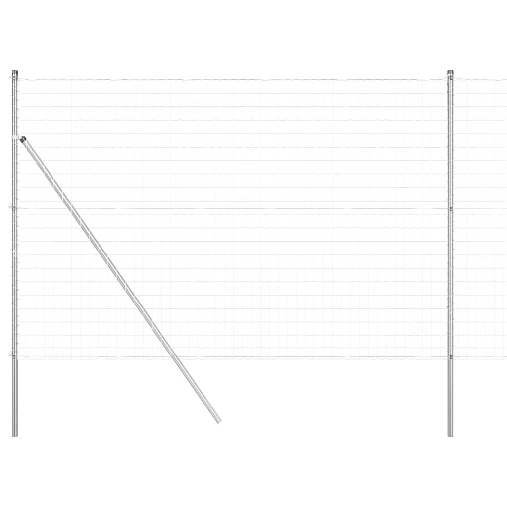 Valla vidaxl con poste plata 1,6 x 10 m acero y PVC