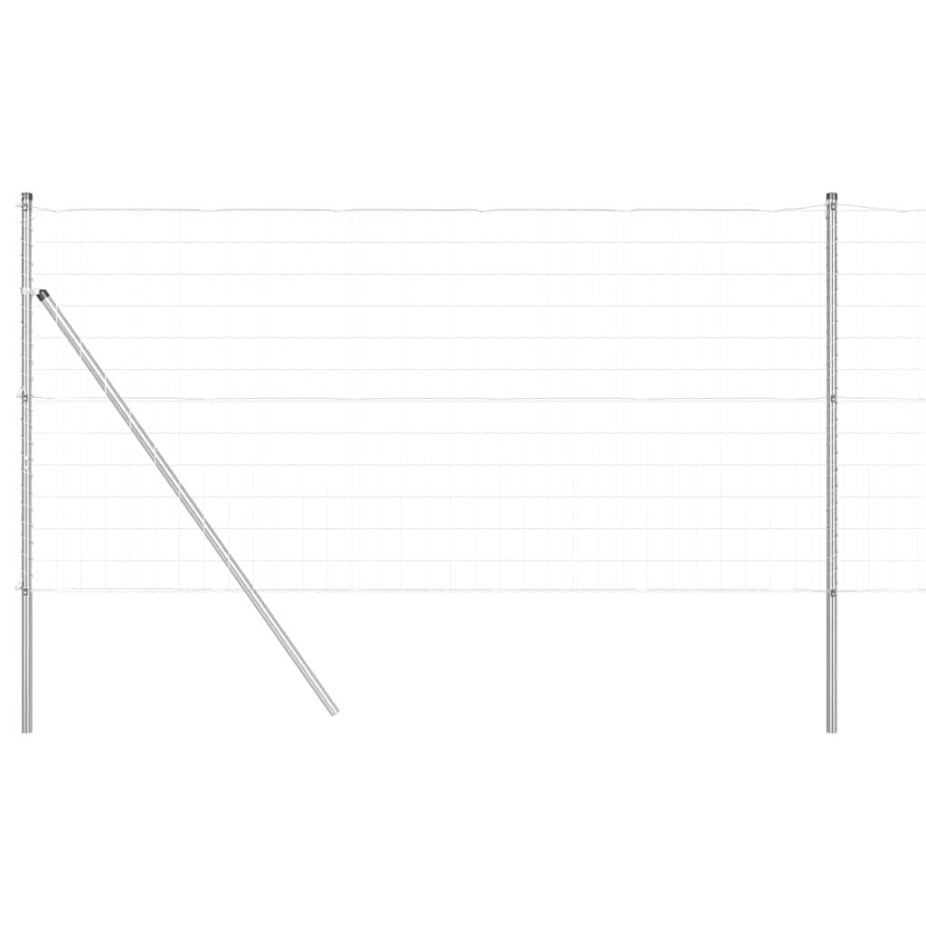 Valla vidaxl con poste plata 1,2 x 10 m acero y PVC