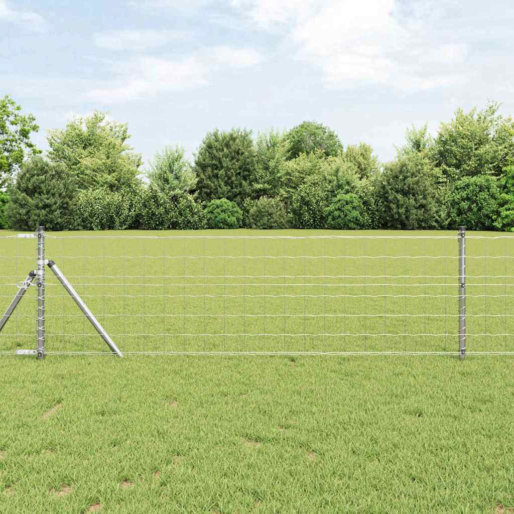 Recinzione Vidaxl con palo argento 0,6 x 10 m in acciaio e PVC
