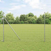 Valla vidaxl con poste plata 1,6 x 10 m acero y PVC