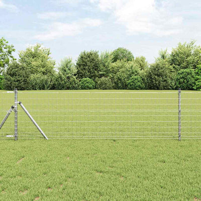 Recinzione Vidaxl con palo argento 0,4 x 25 m in acciaio e PVC