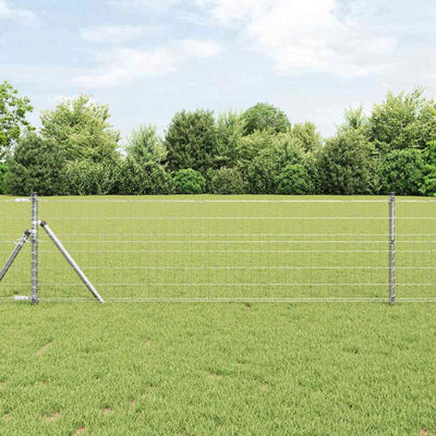 Recinzione Vidaxl con palo argento 0,8 x 25 m in acciaio e PVC