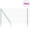 Recinzione Vidaxl con palo verde 1,5 x 10 m in acciaio e PVC