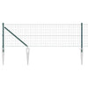Valla vidaxl con poste verde 0,8 x 10 m acero y PVC