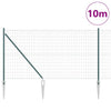 Recinzione Vidaxxl con palo verde 1 x 10 m in acciaio e PVC