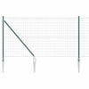 Valla vidaxxl con poste verde 1,2 x 10 m acero y PVC