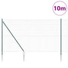 Valla vidaxl con poste verde 1,6 x 10 m acero y PVC