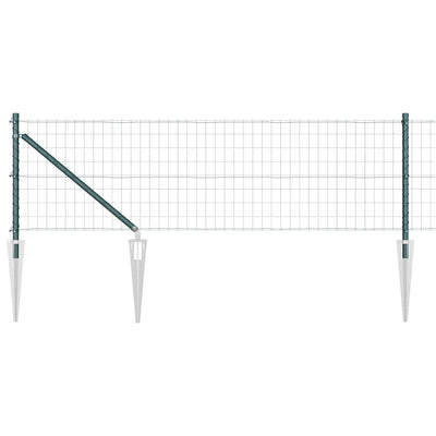 Valla vidaxxl con poste verde 0,4 x 10 m acero y PVC