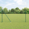 Vidaxl hek met paal groen 1,6 x 10 m staal en pvc