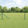 Valla vidaxxl con poste verde 0,4 x 10 m acero y PVC