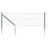 Vidaxl hek met paal groen 0,6 x 10 m staal en pvc