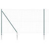Recinzione Vidaxl con palo verde 1,6 x 10 m in acciaio e PVC