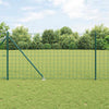 Vidaxl hek met paal groen 1,2 x 10 m staal