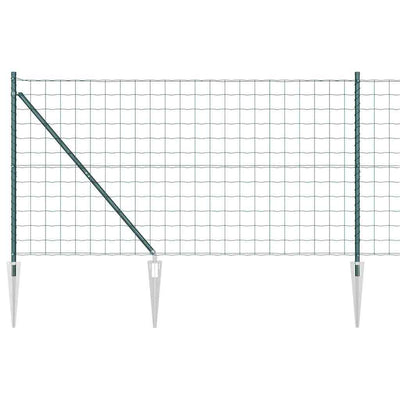 Valla vidaxxl con poste verde 1,2 x 10 m acero