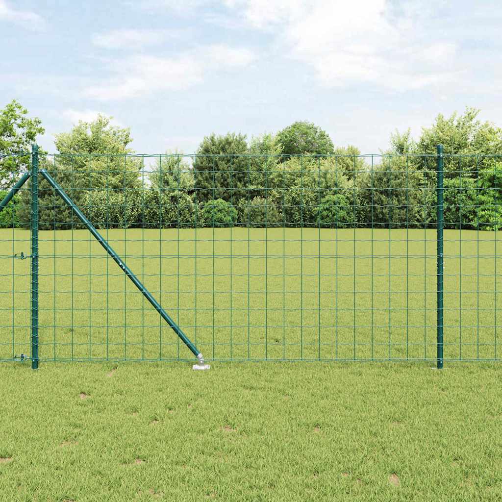Recinzione Vidaxxl con palo verde 1,4 x 10 m in acciaio e PVC