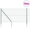 Recinzione Vidaxxl con palo verde 1,4 x 10 m in acciaio e PVC