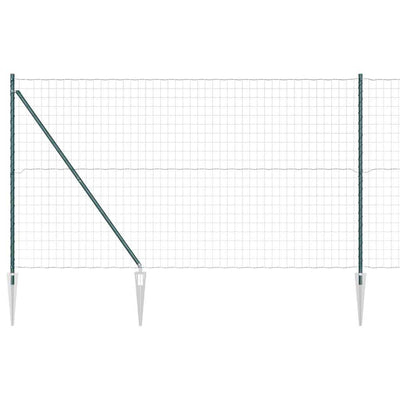 Valla vidaxl con poste verde 1,6 x 10 m acero y PVC