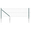 Vidaxl hek met paal groen 0,4 x 25 m staal en pvc