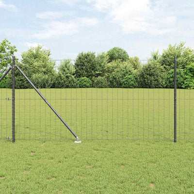 Recinzione Vidaxl con palo grigio 1,2 x 10 m in acciaio e PVC