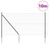 Valla vidaxl con poste gris 1,2 x 10 m acero y PVC