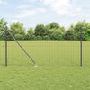 Valla vidaxl con poste gris 1,4 x 10 m acero y PVC