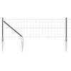 Recinzione Vidaxl con palo grigio 0,4 x 10 m in acciaio e PVC
