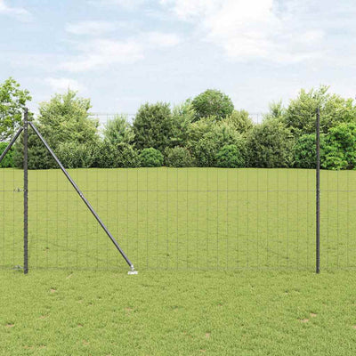 Recinzione Vidaxl con palo grigio 1,5 x 10 m in acciaio