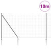 Valla vidaxl con poste gris 1,6 x 10 m acero y PVC